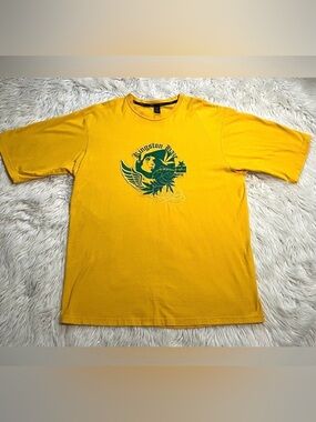 Sean John Vintage Kingston Haze 1969 Yellow Green 3D Graphic Appliqué Tee